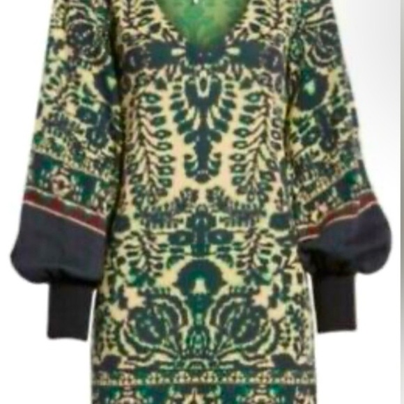 Free People Long Sleeve Print Mini Dress - Picture 3 of 7